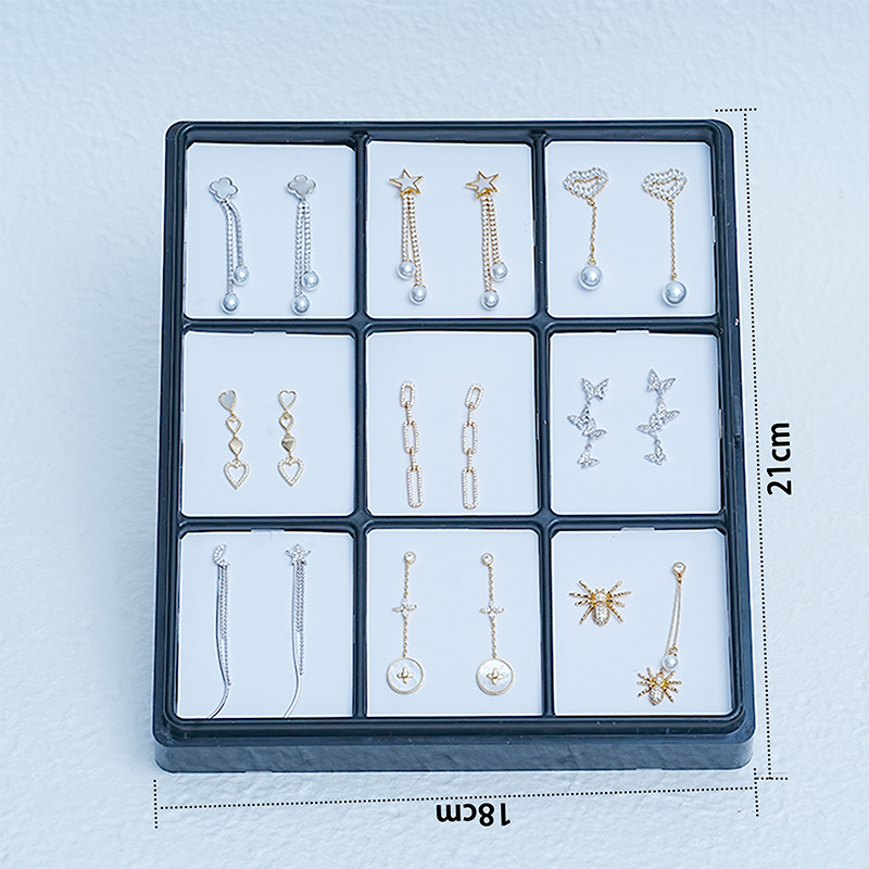 925 银耳环包装盒批发 BE019-3X3