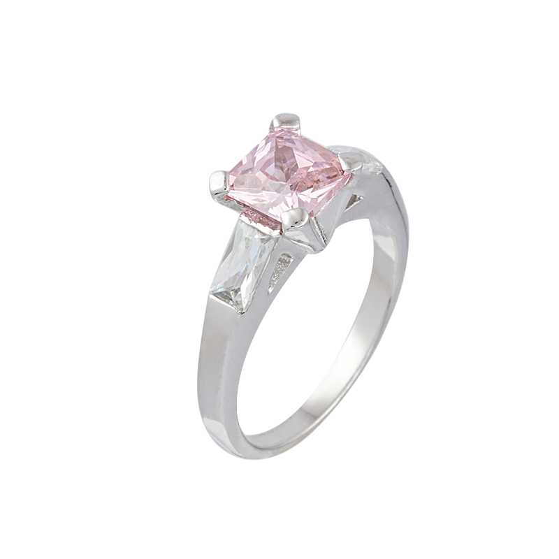 粉色玻璃水晶戒指